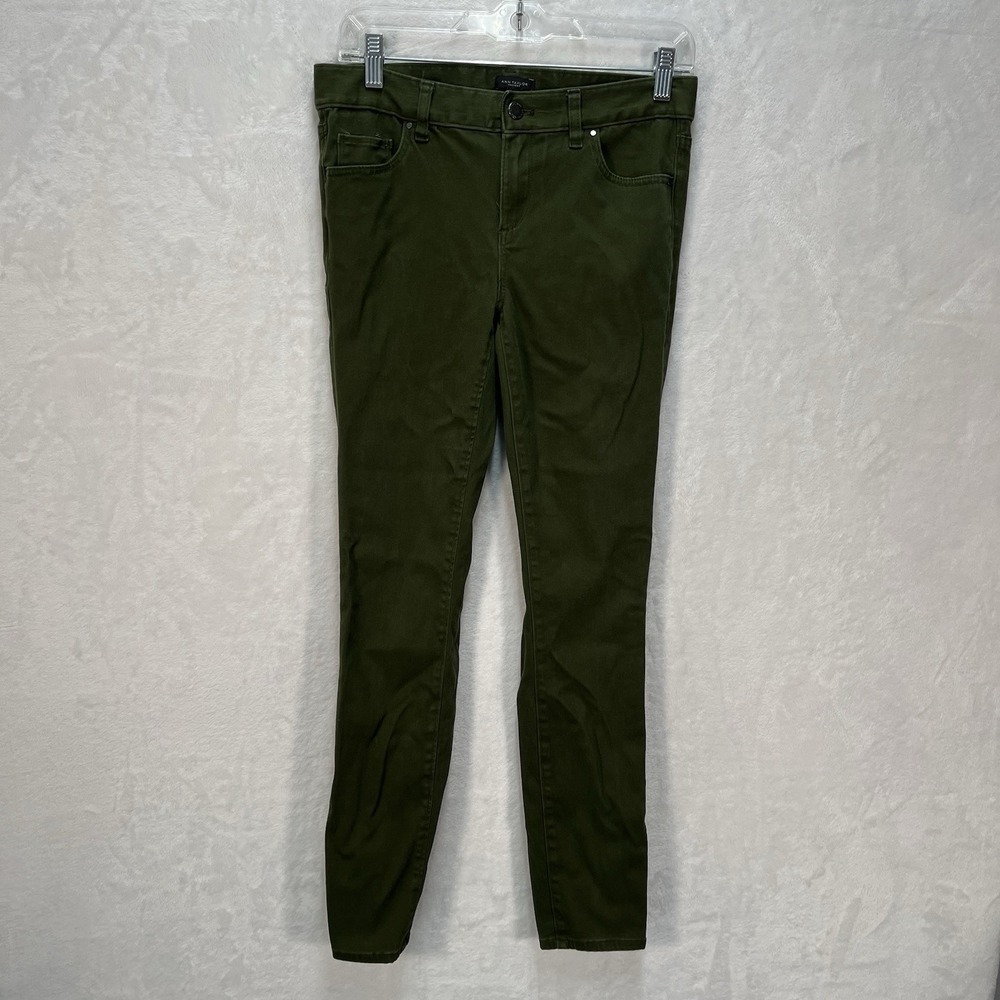 Ann Taylor Modern Skinny Jeans Womens 4 Green Fall Casual